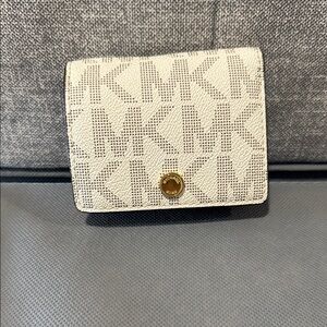 Michael Kors White and Gold Women's Wallet
